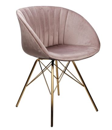 Cadeira Dio Camurca Base Dourada 78cm - 62868