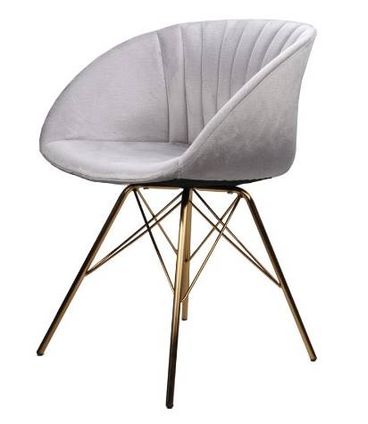 Cadeira Dio Cinza Base Dourada 78cm - 62870