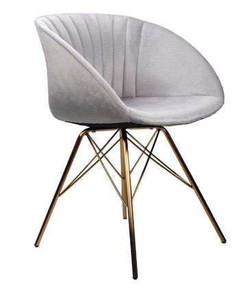 Cadeira Dio Cinza Base Dourada 78cm - 62870