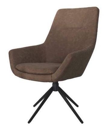 Poltrona Bento Courino Marrom Base Preta 95cm - 62907