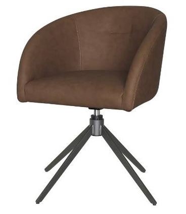 Poltrona Torres Courino Marrom Base Preta 74cm - 62912