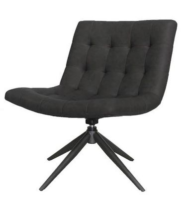 Poltrona Pelotas Courino Preto Base Preta 85cm - 62920