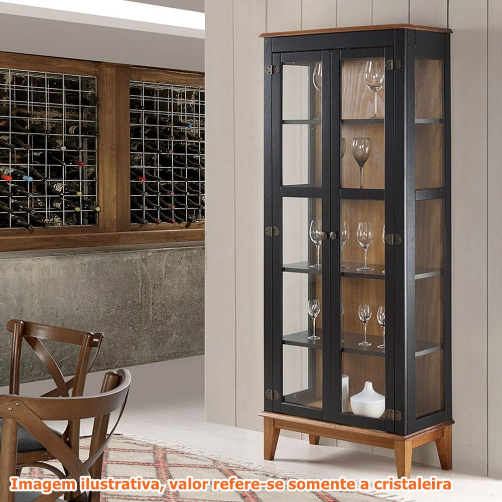 Cristaleira-Bia-2-Portas-cor-Preto-com-Amendoa-180-cm---62917