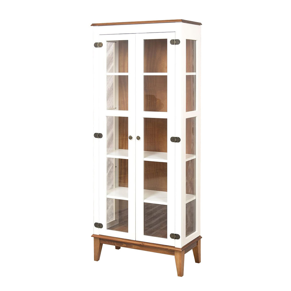 Cristaleira-Bia-2-Portas-cor-Branco-com-Amendoa-180-cm---62924