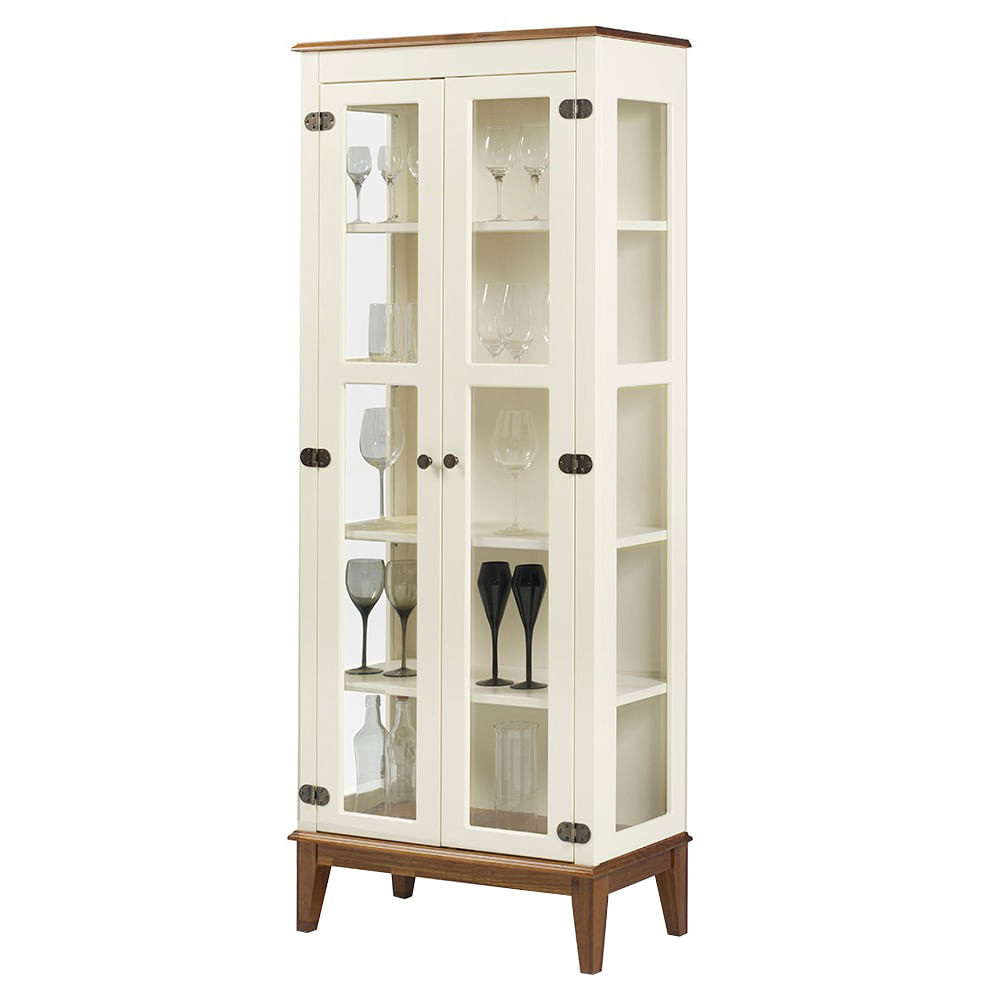 Cristaleira-Bia-2-Portas-cor-Off-White-com-Base-Amendoa-180-cm---62926