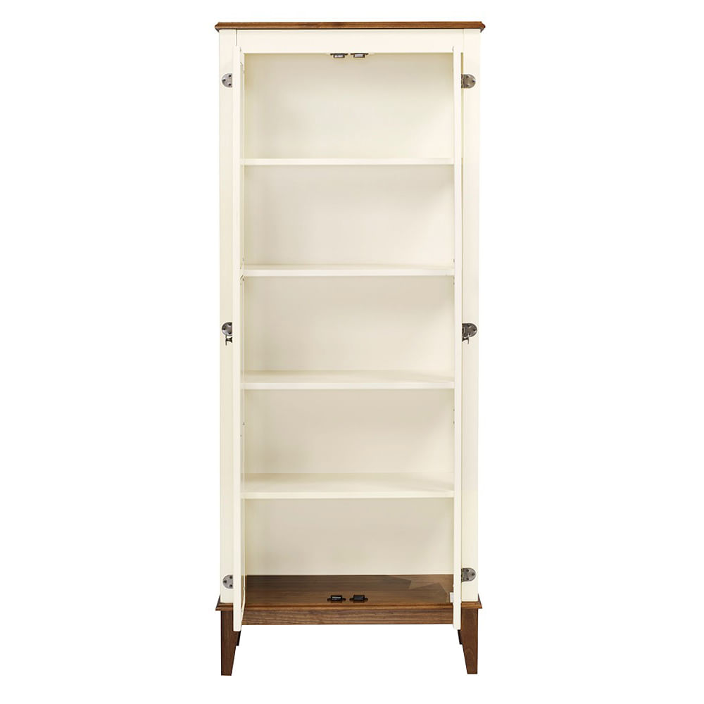 Cristaleira-Bia-2-Portas-cor-Off-White-com-Base-Amendoa-180-cm---62926