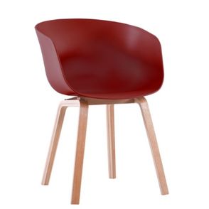 Cadeira Dino Marsala Base Madeira 77cm - 62937