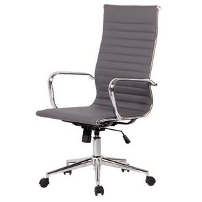 Cadeira Sevilha Eames Alta PU Cinza Base Cromada 115cm - 62970