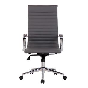 Cadeira Sevilha Eames Alta PU Cinza Base Cromada 115cm - 62970