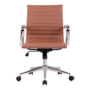 Cadeira Sevilha Eames Baixa PU Fendi Base Cromada 98cm - 62975