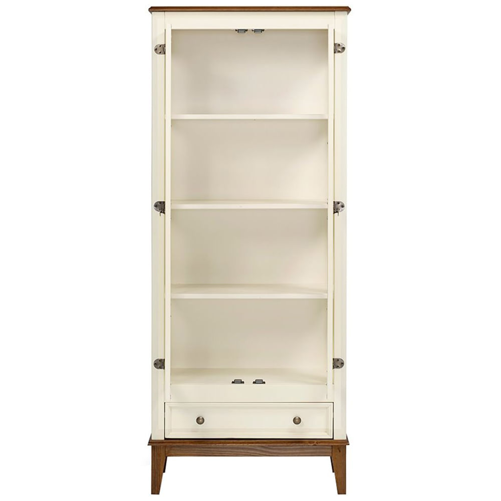 Cristaleira-Bia-2-Portas-e-1-Gavetas-cor-Off-White-com-Amendoa-180-cm---60752