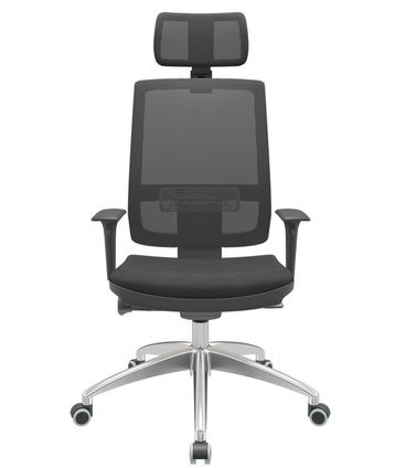 Cadeira Office Brizza Tela Preta Com Encosto Assento Aero Preto Autocompensador 126cm - 62986