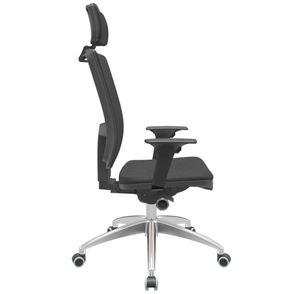 Cadeira Office Brizza Tela Preta Com Encosto Assento Aero Preto Autocompensador 126cm - 62986