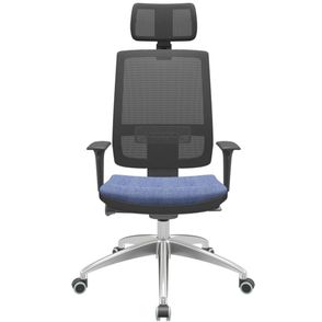 Cadeira Office Brizza Tela Preta Com Encosto Assento Concept Báltico Autocompensador 126cm - 62991