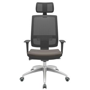 Cadeira Office Brizza Tela Preta Com Encosto Assento Facto Dunas Marrom Autocompensador 126cm - 62997