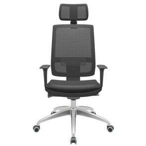 Cadeira Office Brizza Tela Preta Com Encosto Assento Facto Dunas Preto Autocompensador 126cm - 62998