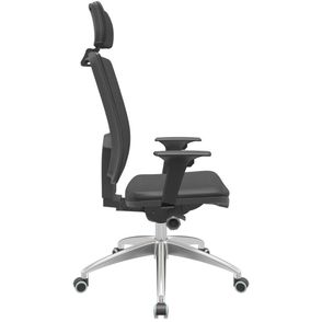 Cadeira Office Brizza Tela Preta Com Encosto Assento Facto Dunas Preto Autocompensador 126cm - 62998