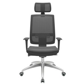 Cadeira Office Brizza Tela Preta Com Encosto Assento Facto Dunas Grafite Autocompensador 126cm - 62999