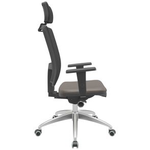 Cadeira Office Brizza Tela Preta Com Encosto Assento Facto Dunas Basalto Autocompensador 126cm - 63001
