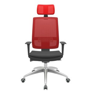 Cadeira Office Brizza Tela Vermelha Com Encosto Assento Aero Preto Autocompensador 126cm - 63066