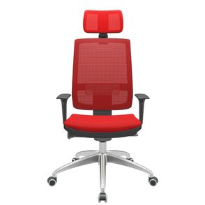 Cadeira Office Brizza Tela Vermelha Com Encosto Assento Aero Vermelho Autocompensador 126cm - 63068