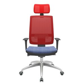 Cadeira Office Brizza Tela Vermelha Com Encosto Assento Concept Báltico Autocompensador 126cm - 63071