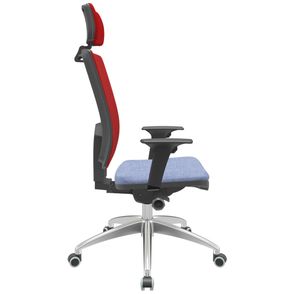 Cadeira Office Brizza Tela Vermelha Com Encosto Assento Concept Báltico Autocompensador 126cm - 63071