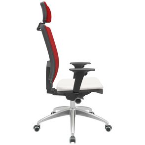 Cadeira Office Brizza Tela Vermelha Com Encosto Assento Facto Dunas Branco Autocompensador 126cm - 63074