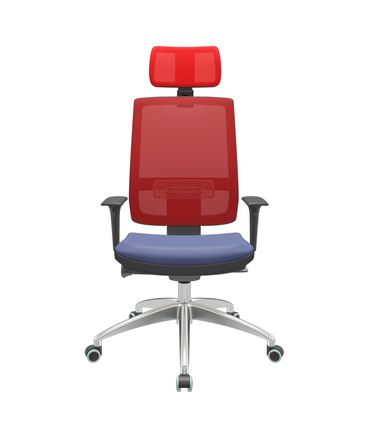 Cadeira Office Brizza Tela Vermelha Com Encosto Assento Facto Dunas Azul Autocompensador 126cm - 63076