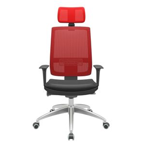 Cadeira Office Brizza Tela Vermelha Com Encosto Assento Facto Dunas Preto Autocompensador 126cm - 63078