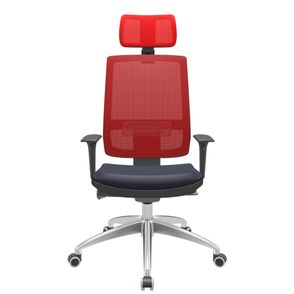 Cadeira Office Brizza Tela Vermelha Com Encosto Assento Facto Dunas Azul Marinho Autocompensador 126cm - 63080