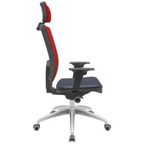 Cadeira Office Brizza Tela Vermelha Com Encosto Assento Facto Dunas Azul Marinho Autocompensador 126cm - 63080