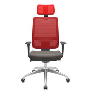 Cadeira Office Brizza Tela Vermelha Com Encosto Assento Facto Dunas Basalto Autocompensador 126cm - 63801