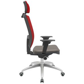 Cadeira Office Brizza Tela Vermelha Com Encosto Assento Facto Dunas Basalto Autocompensador 126cm - 63801