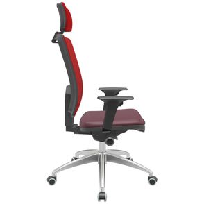 Cadeira Office Brizza Tela Vermelha Com Encosto Assento Facto Dunas Bordô Autocompensador 126cm - 63082