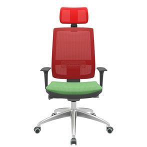 Cadeira Office Brizza Tela Vermelho Com Encosto Assento Poliéster Verde Musgo Autocompensador 126cm - 63088