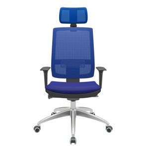 Cadeira Office Brizza Tela Azul Com Encosto Assento Aero Azul Autocompensador 126cm - 63130