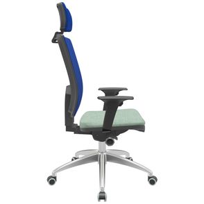 Cadeira Office Brizza Tela Azul Com Encosto Assento Concept Hera Autocompensador 126cm - 63135
