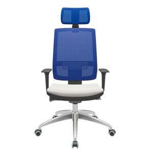 Cadeira Office Brizza Tela Azul Com Encosto Assento Facto Dunas Branco Autocompensador 126cm - 63137