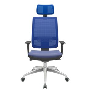 Cadeira Office Brizza Tela Azul Com Encosto Assento Facto Dunas Azul Autocompensador 126cm - 63139