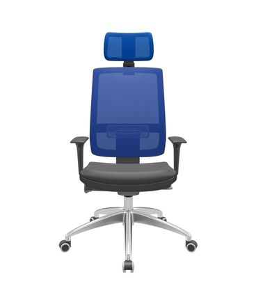 Cadeira Office Brizza Tela Azul Com Encosto Assento Facto Dunas Grafite Autocompensador 126cm - 63142