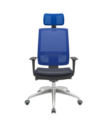 Cadeira Office Brizza Tela Azul Com Encosto Assento Facto Dunas Azul Marinho Autocompensador 126cm - 63143