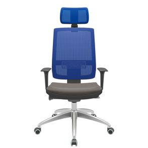 Cadeira Office Brizza Tela Azul Com Encosto Assento Facto Dunas Basalto Autocompensador 126cm - 63144