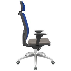 Cadeira Office Brizza Tela Azul Com Encosto Assento Facto Dunas Basalto Autocompensador 126cm - 63144