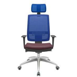 Cadeira Office Brizza Tela Azul Com Encosto Assento Facto Dunas Bordô Autocompensador 126cm - 63145