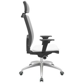 Cadeira Office Brizza Tela Cinza Com Encosto Assento Aero Branco Autocompensador 126cm - 63196