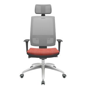 Cadeira Office Brizza Tela Cinza Com Encosto Assento Concept Rose Autocompensador 126cm - 63197