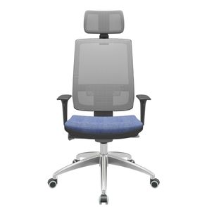 Cadeira Office Brizza Tela Cinza Com Encosto Assento Concept Baltico Autocompensador 126cm - 63198