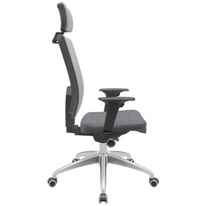 Cadeira Office Brizza Tela Cinza Com Encosto Assento Concept Granito Autocompensador 126cm - 63200
