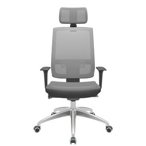 Cadeira Office Brizza Tela Cinza Com Encosto Assento Facto Dunas Cinza Autocompensador 126cm - 63203